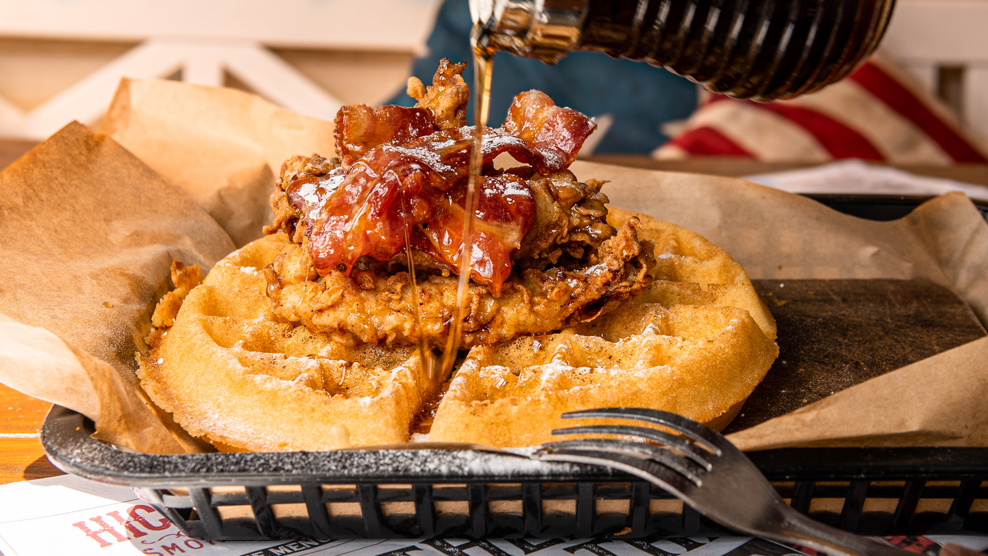 Chicken Fried Waffle for Independence Day