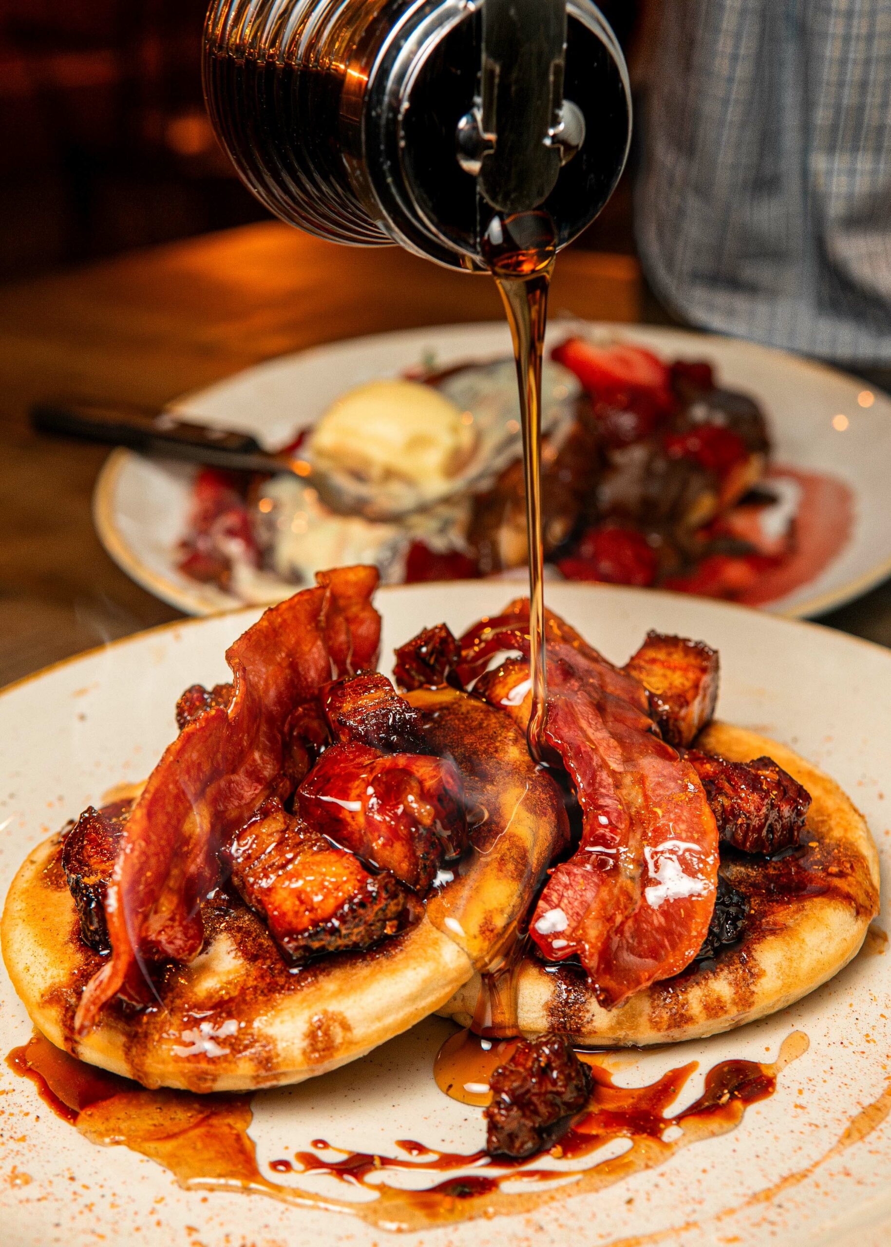Bacon & Maple American Style Pancake at Hickory's Smokehouse for 4th July 2025