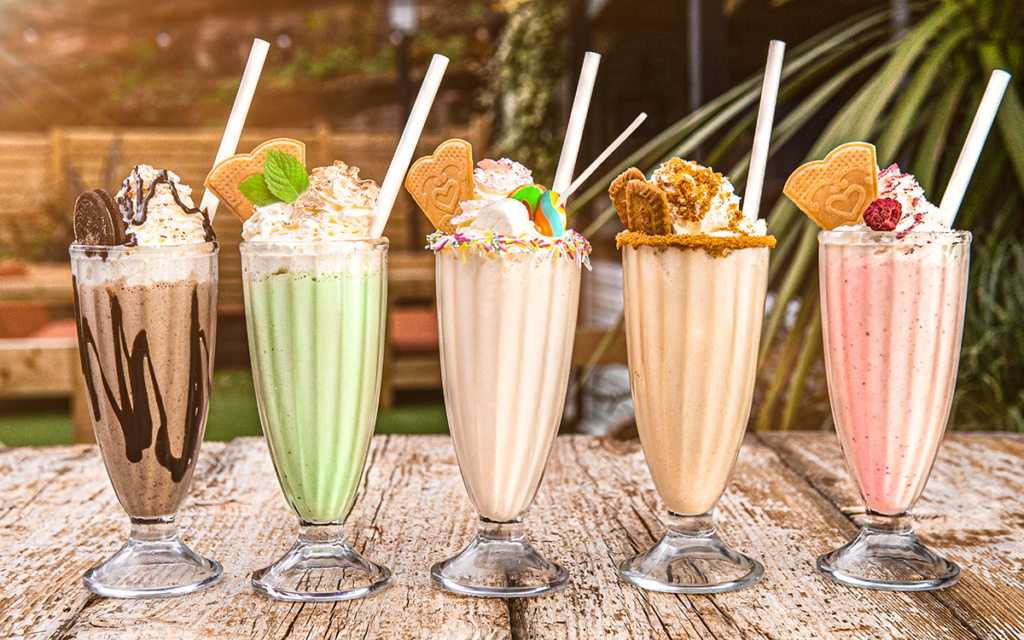 A line up of Hickory's homemade milkshakes this summer.