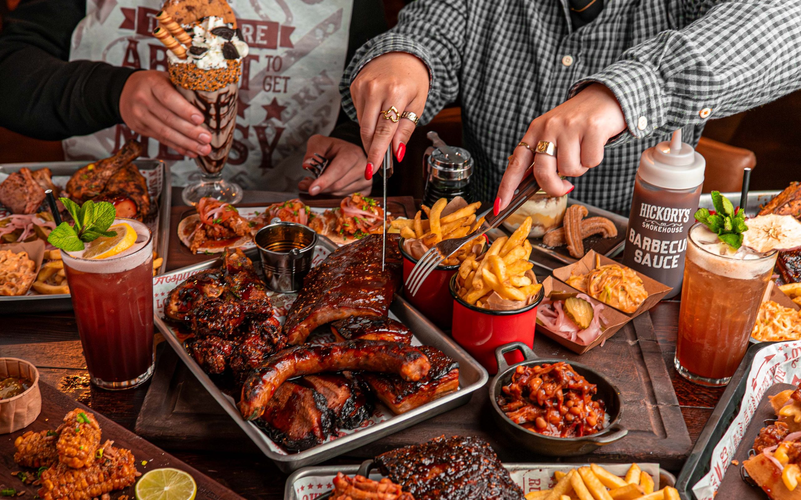 Hickorys's Smokehouse Feast with BBQ Food, Freakshakes and Cocktails