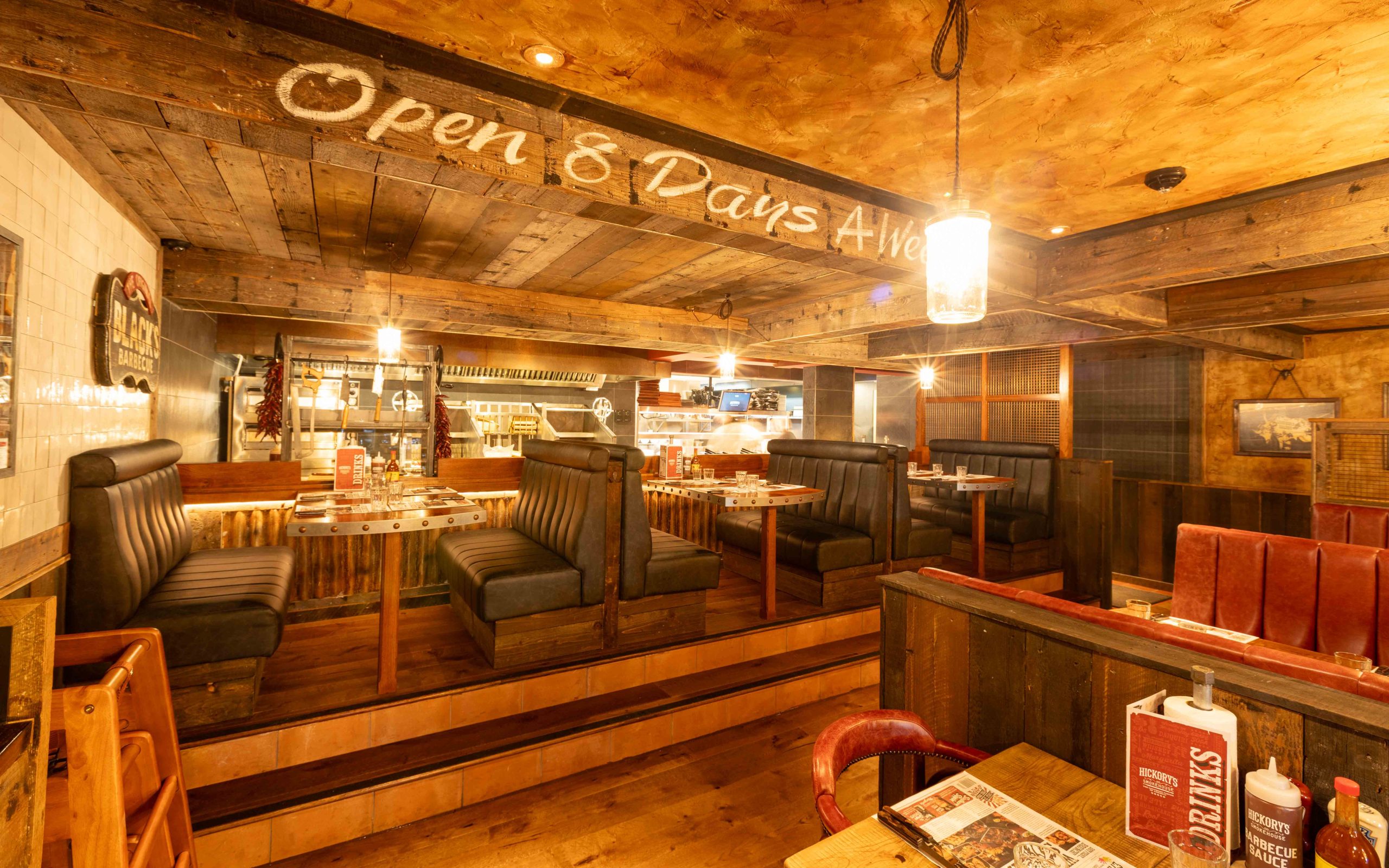 Hickory's Smokehouse Cannock Chefs Bar Booths