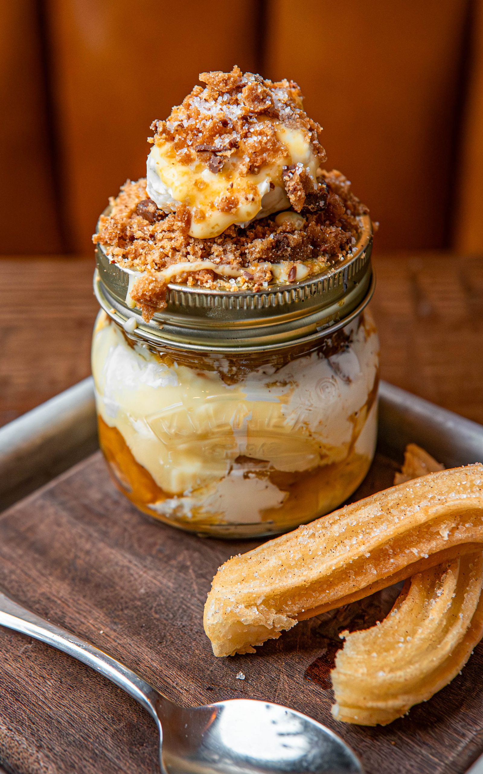 Peach Jam Jar Cheesecake